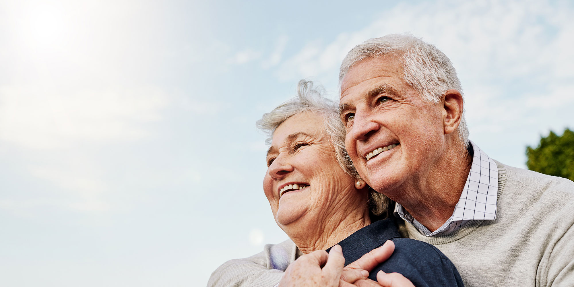 old couple smiling together