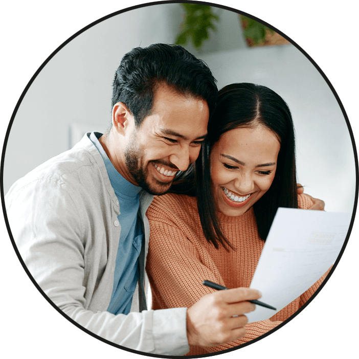 smiling couple